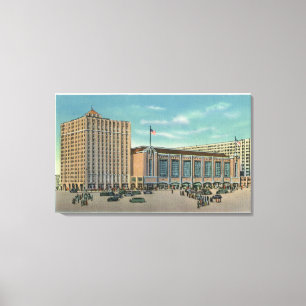 Toile Vue extérieure de la gare Nord