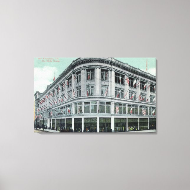 Toile Vue extérieure de la Maison Blanche (Recto)