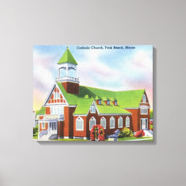 Toile Vue extérieure de la plage de York catholique (Recto)