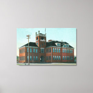 Toile Vue extérieure de l'école publique de Medford, OU