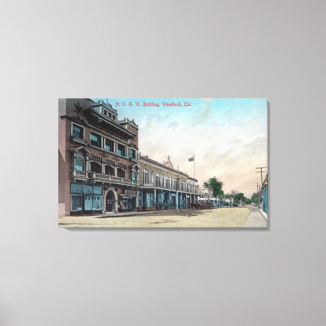 Toile Vue extérieure de l'édifice NSGW Woodland, CA (Recto)