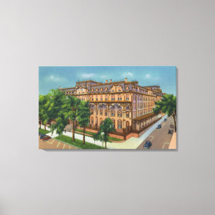 Toile Vue extérieure de l'hôtel des USA