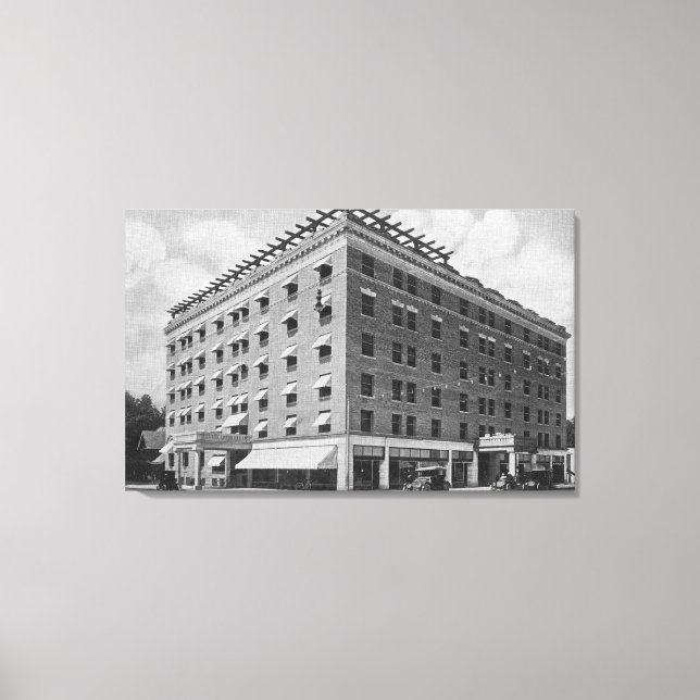 Toile Vue extérieure de l'Owyhee HotelBoise, ID (Recto)