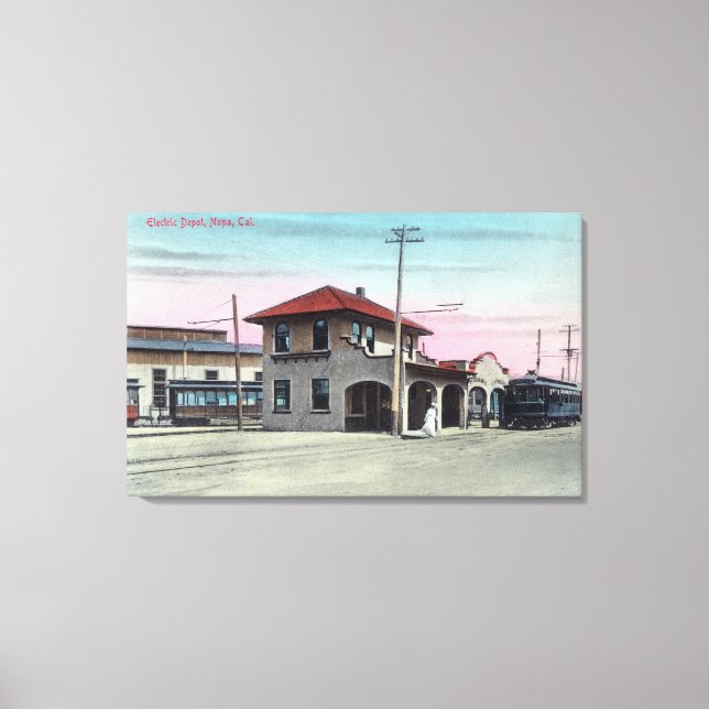 Toile Vue extérieure du dépôt électrique Napa, CA (Recto)