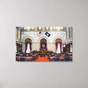 Toile Vue intérieure de chambre de sénat de capitol