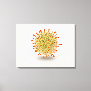Toile Vue microscopique du virus du herpès 2