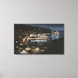 Toile Vue nocturne de la baie d'Avalon