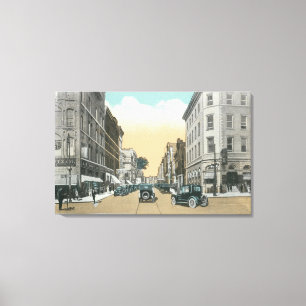 Toile Vue nord de Washington Street depuis la Cour