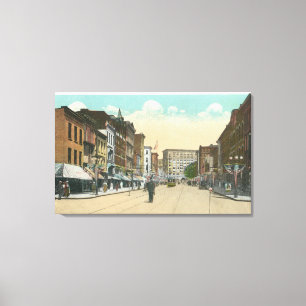 Toile Vue orientale de rue de cour de rue de l'eau