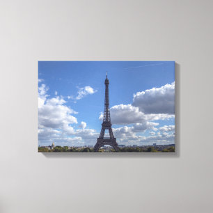 Toile Vue panoramique de la tour Eiffel depuis le Trocad