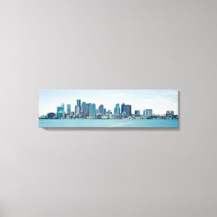 Toile Vue panoramique du port de Boston Imprimer