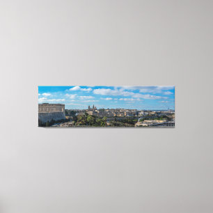 Toile Vue panoramique sur la vieille ville de La Valette
