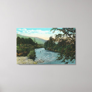 Toile Vue pittoresque de la bonne pêche