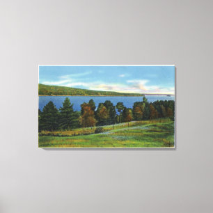 Toile Vue pittoresque du lac Cobbosseecontee