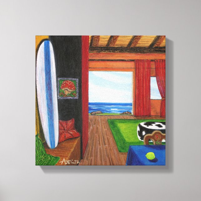 Toile Vue Plage À Hawaii (Recto)