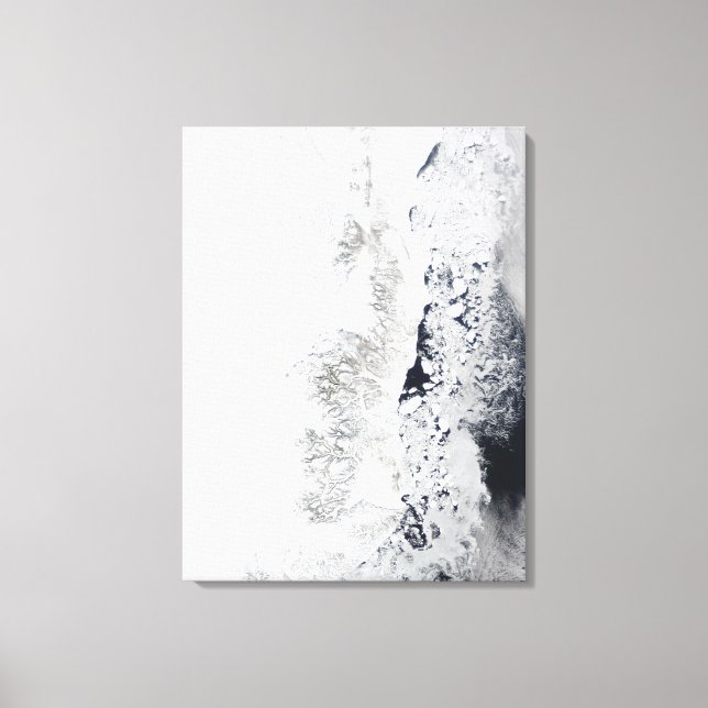 Toile Vue satellite de la côte est de Greenlan (Recto)