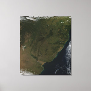 Toile Vue satellite de l'Amérique du Sud