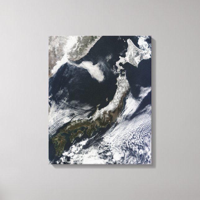 Toile Vue satellite du Japon (Recto)