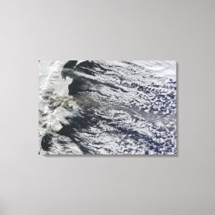 Toile Vue satellite d'une plume de cendre