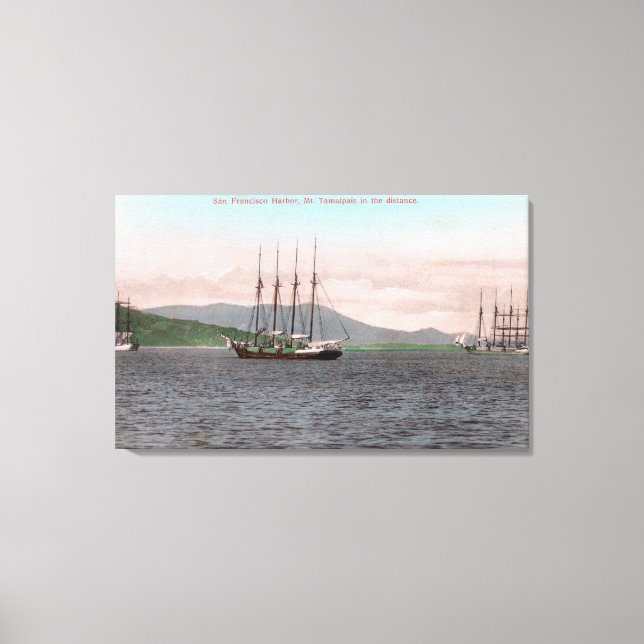 Toile Vue sur Baie et Mont Tamalpais (Recto)