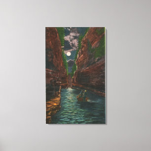 Toile Vue sur la lune de la lume