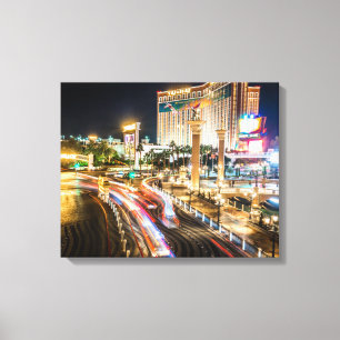 Toile Vue sur Las Vegas Nevada en soirée