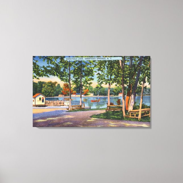 Toile Vue sur le lac Saratoga (Recto)