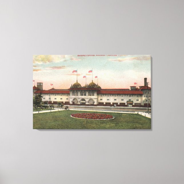 Toile Vue sur le pavillon de baignade (Recto)