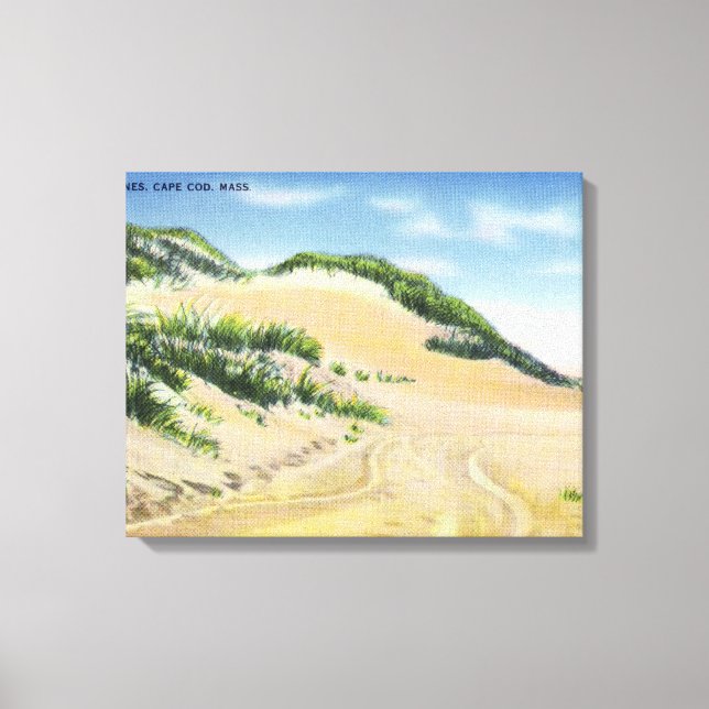 Toile Vue sur les dunes de sable de Cape Cod (Recto)