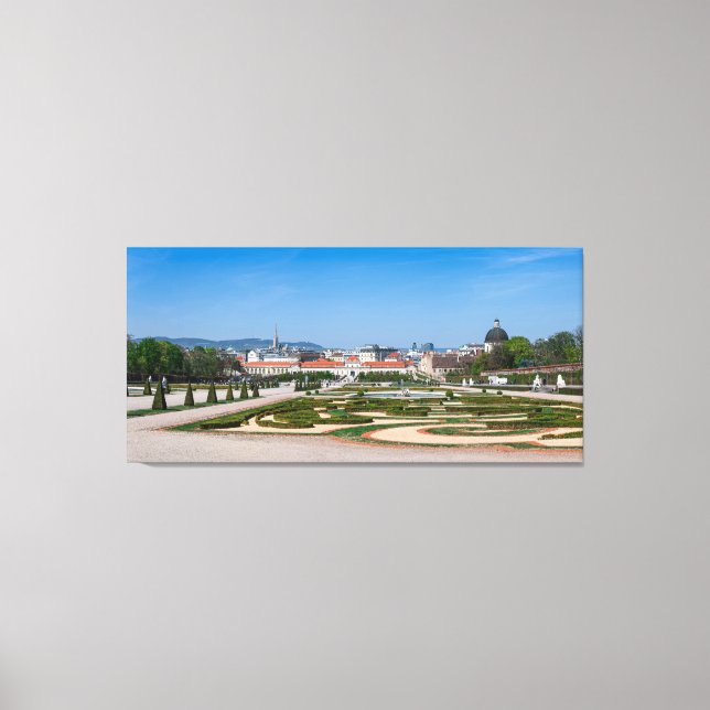 Toile Vue sur les jardins près du palais du Belvédère in (Recto)