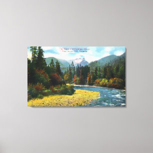 Toile Vue sur les Lions et la rivière Capilano