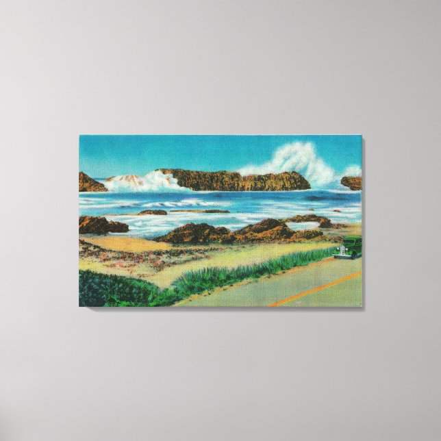 Toile Vue sur Seal Rock entre Waldport et Newport (Recto)