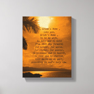 Toile Vues Mariage Sunset