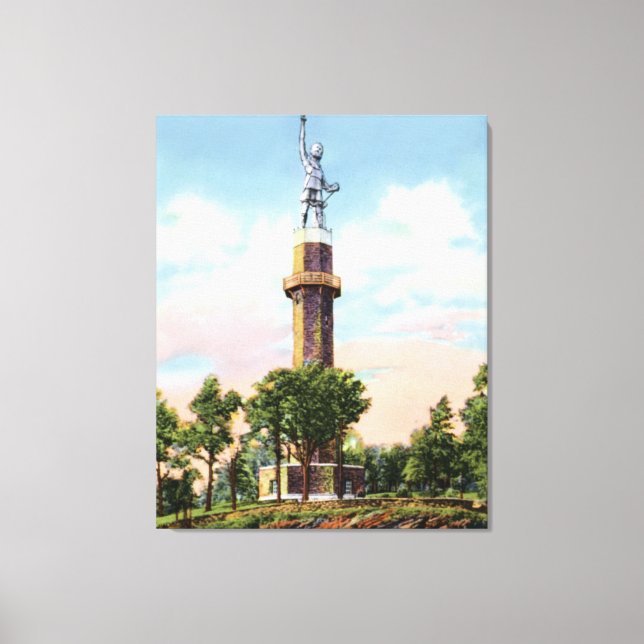 Toile Vulcan de Birmingham Alabama sur Red Mountain (Recto)