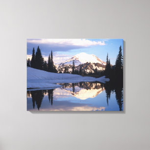 Toile WA, Mt. Rainier NP, Mt. Rainier et nuages