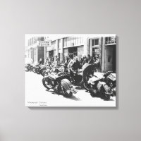 Wall Art "Street Rally" de moto des années 1940