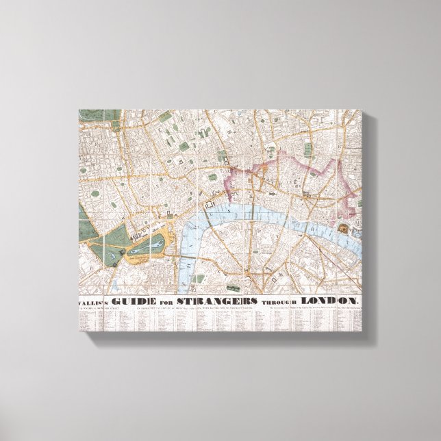 Toile Wallis's Guide for Strangers Through London, 1841 (Recto)