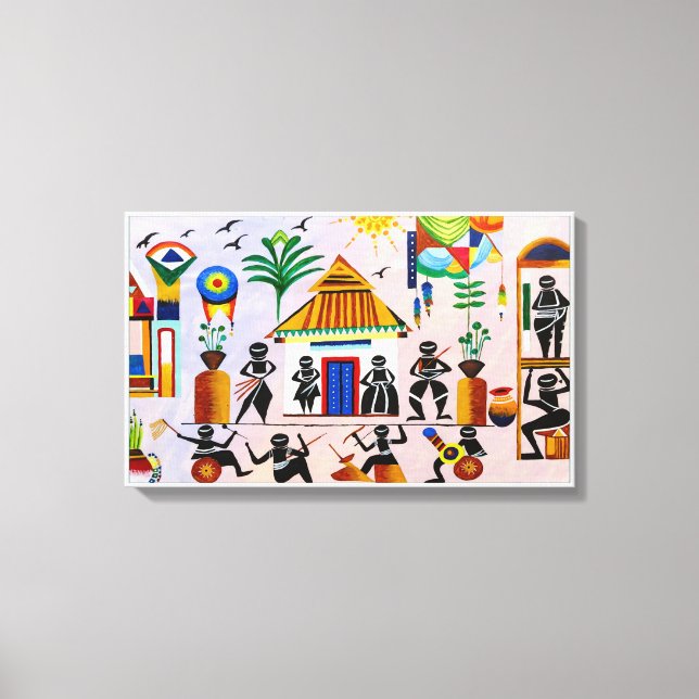 Toile Warli Peinture murale (Recto)