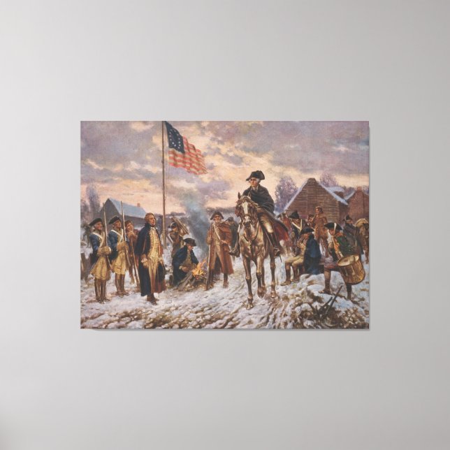 Toile Washington à Valley Forge par Edward Percy Moran (Recto)