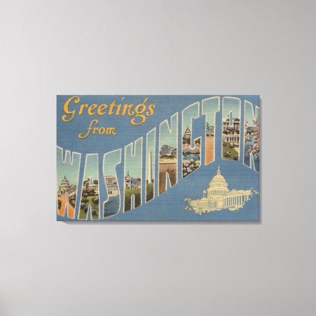 Toile Washington (État) - Scènes de grandes lettres 4 (Recto)