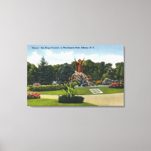 Toile Washington Park Vue sur la fontaine des rois,