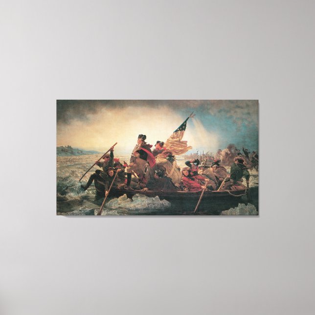Toile Washington Traverser le Delaware par Emanuel Leutz (Recto)