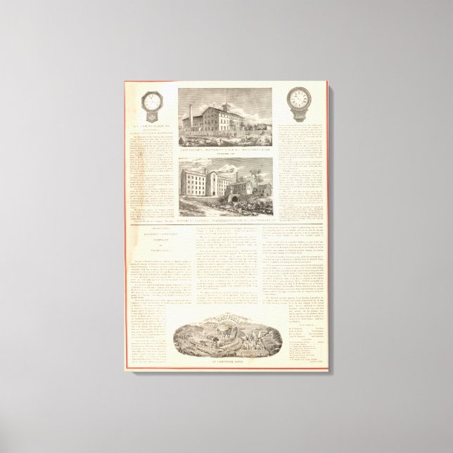 Toile Waterbury Clock Company (Recto)