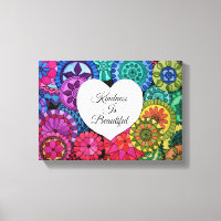 Watercolor Rainbow Mandala With Heart