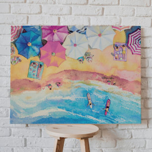 Toile Watercolor Summer Beach