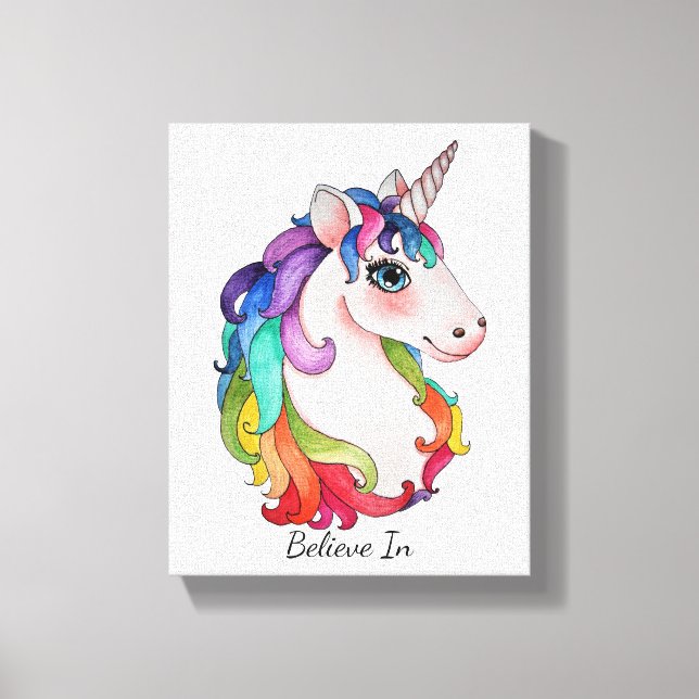 Toile Watercolor Unicorn (Recto)