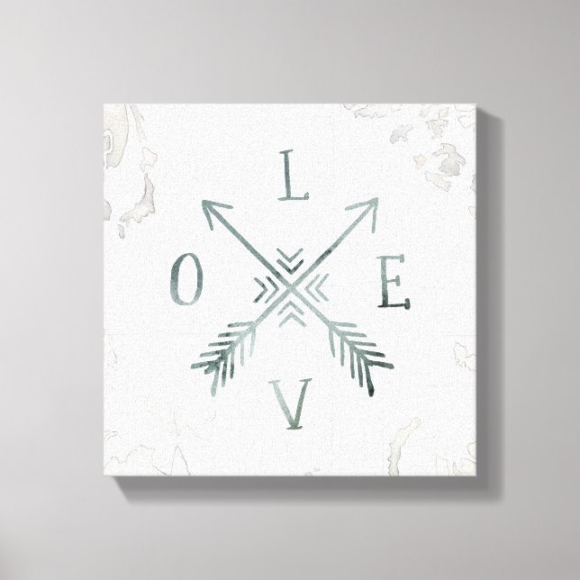 Toile Watercolor Wanderlust Adventure III | Amour (Recto)