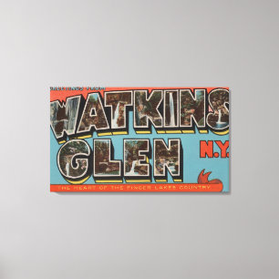 Toile Watkins Glen, New York - Scènes de grandes lettres