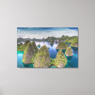 Toile Wayag Island landscape, Indonésie