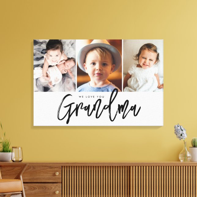 Toile We love you Grandma Custom Grandchildren photos (Insitu(Salon))